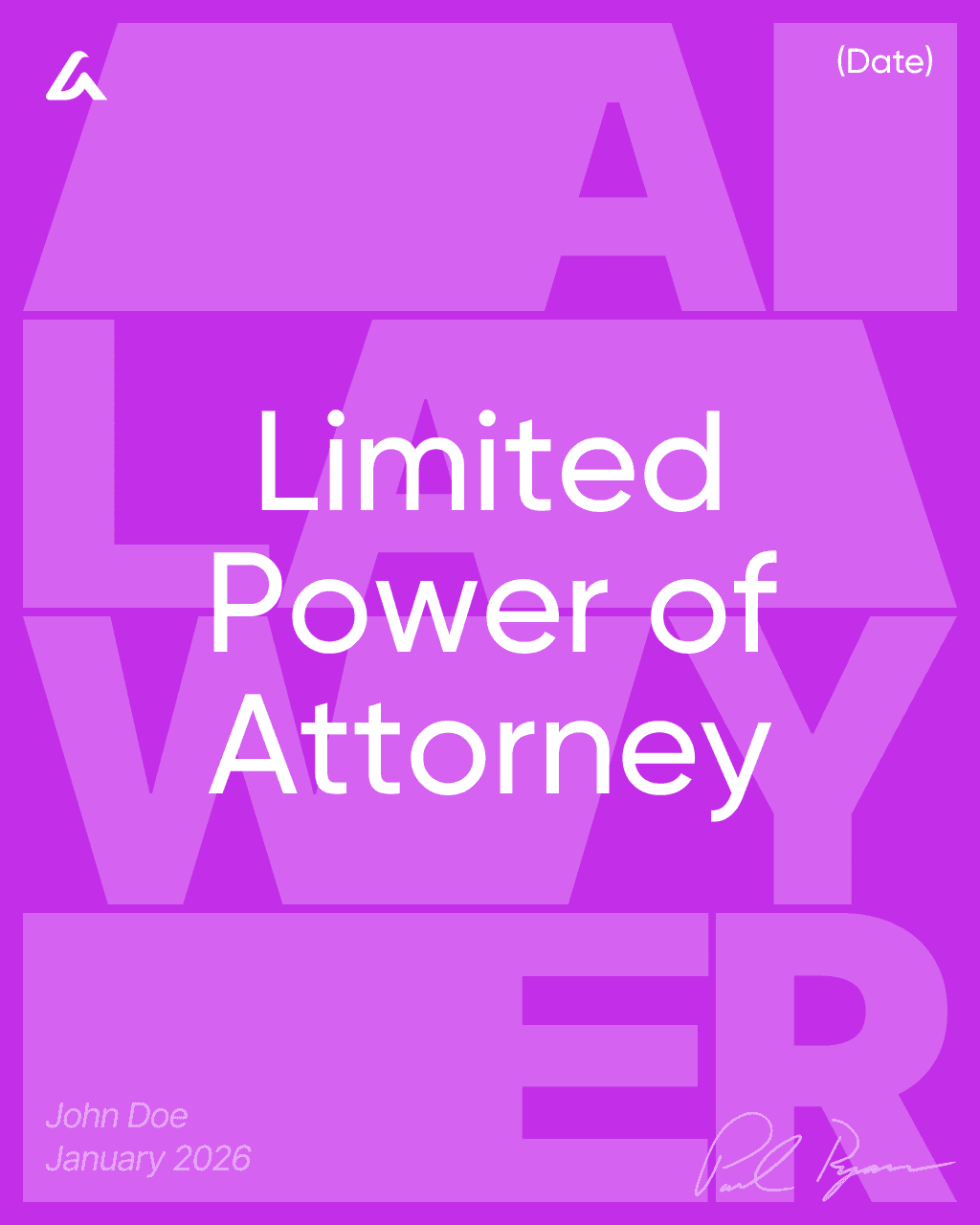 Limited Power of Attorney