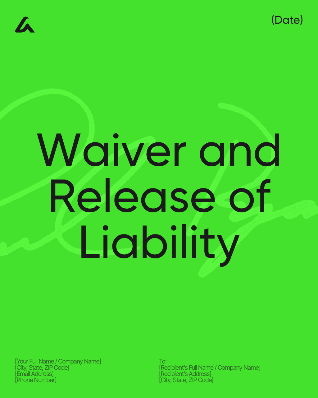 Waiver and Release of Liability