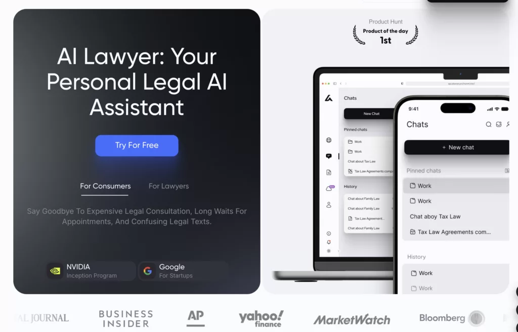 AI lawyer interface