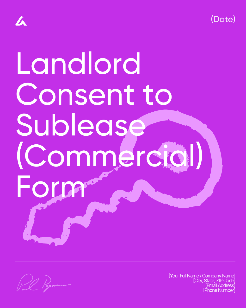 Landlord Consent to Sublease (Commercial) Form