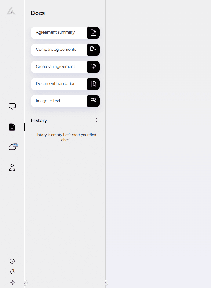 part of AI Lawyer interface 
