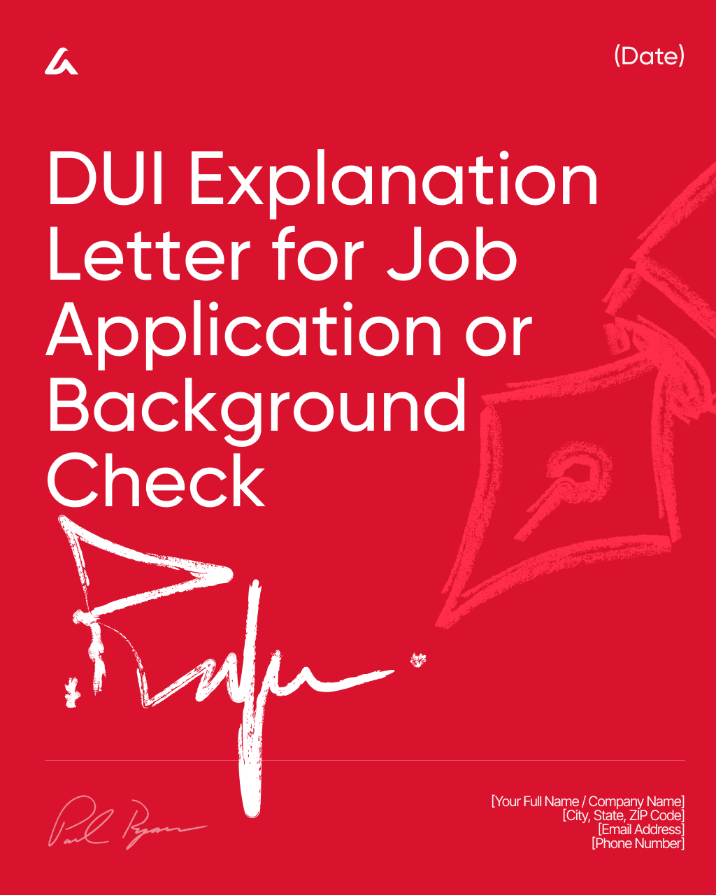 DUI Explanation Letter for Job Application or Background Check