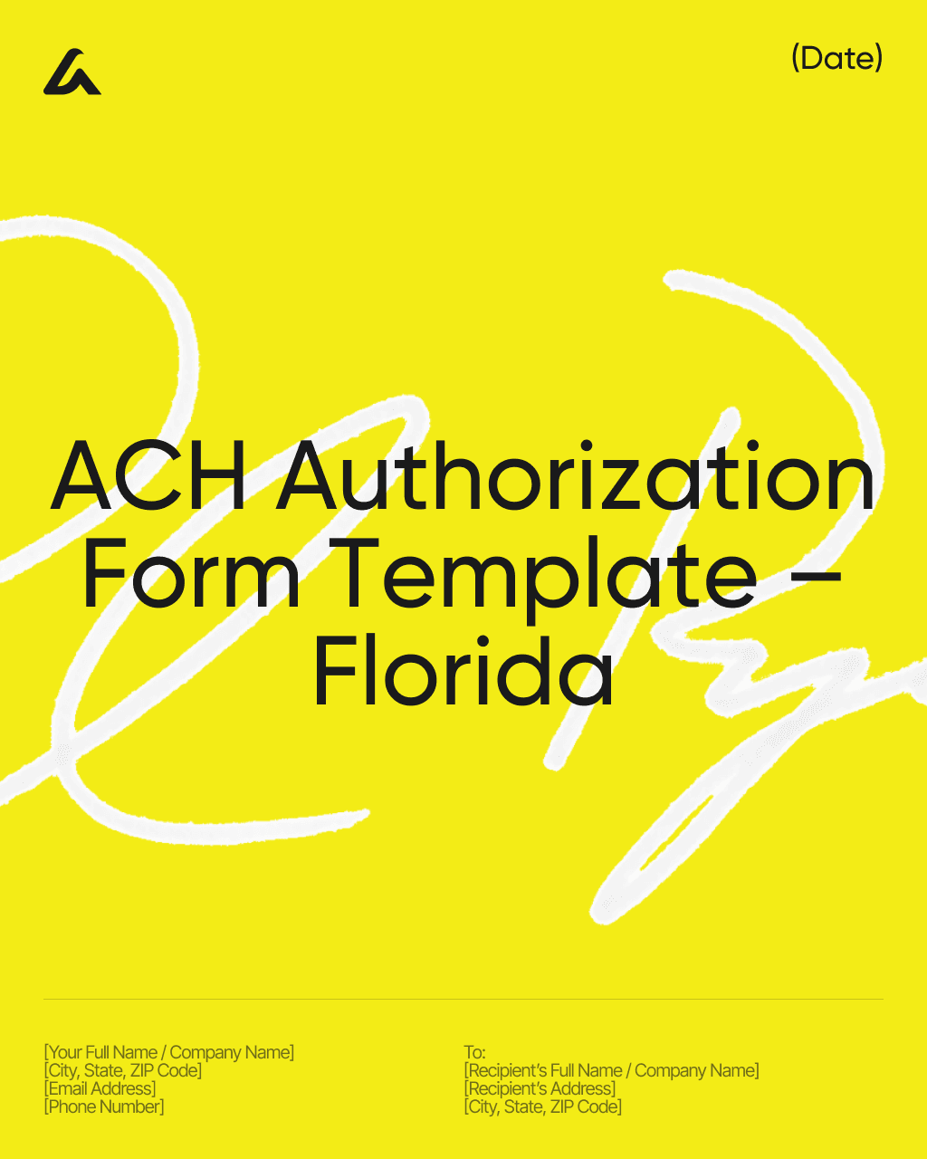 ACH Authorization Form Template – Florida