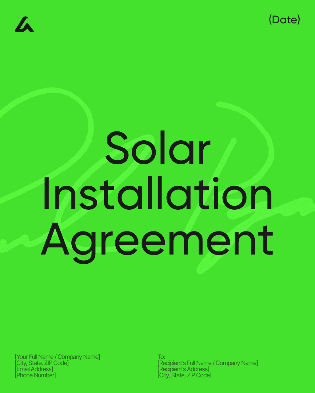 Solar Installation Agreement