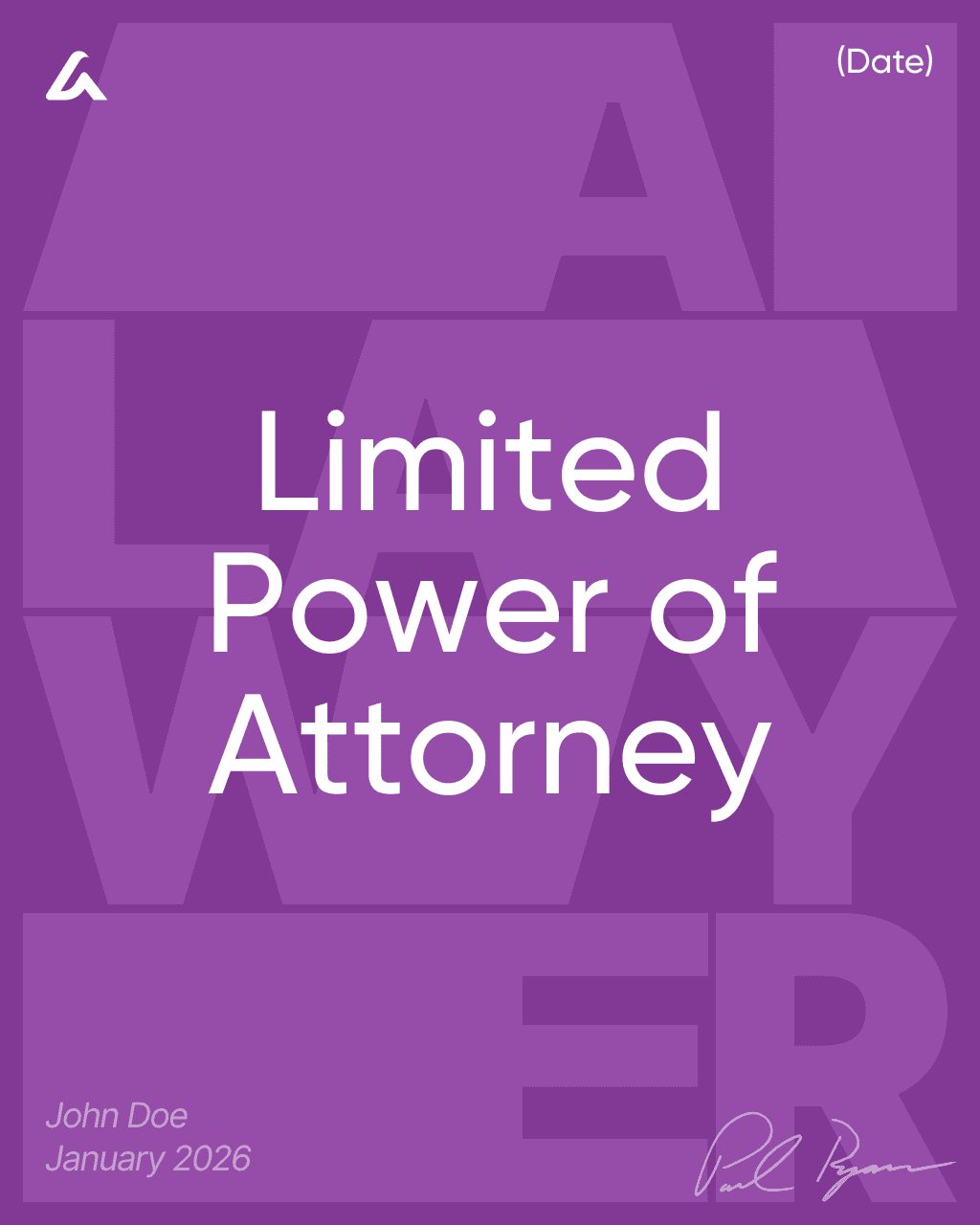 Limited Power of Attorney 