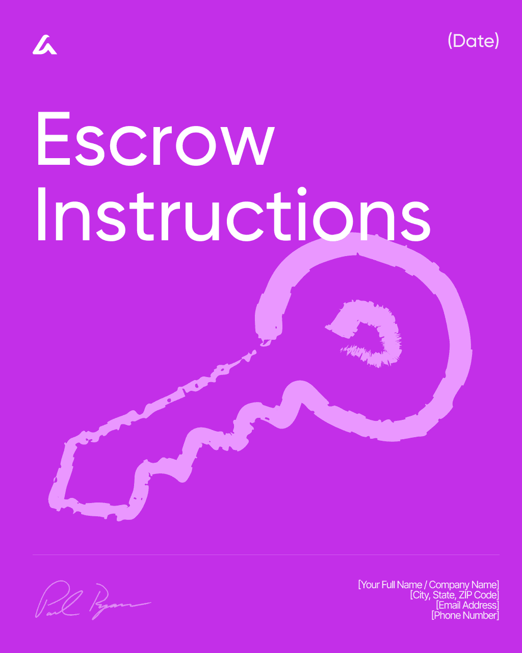 Escrow Instructions