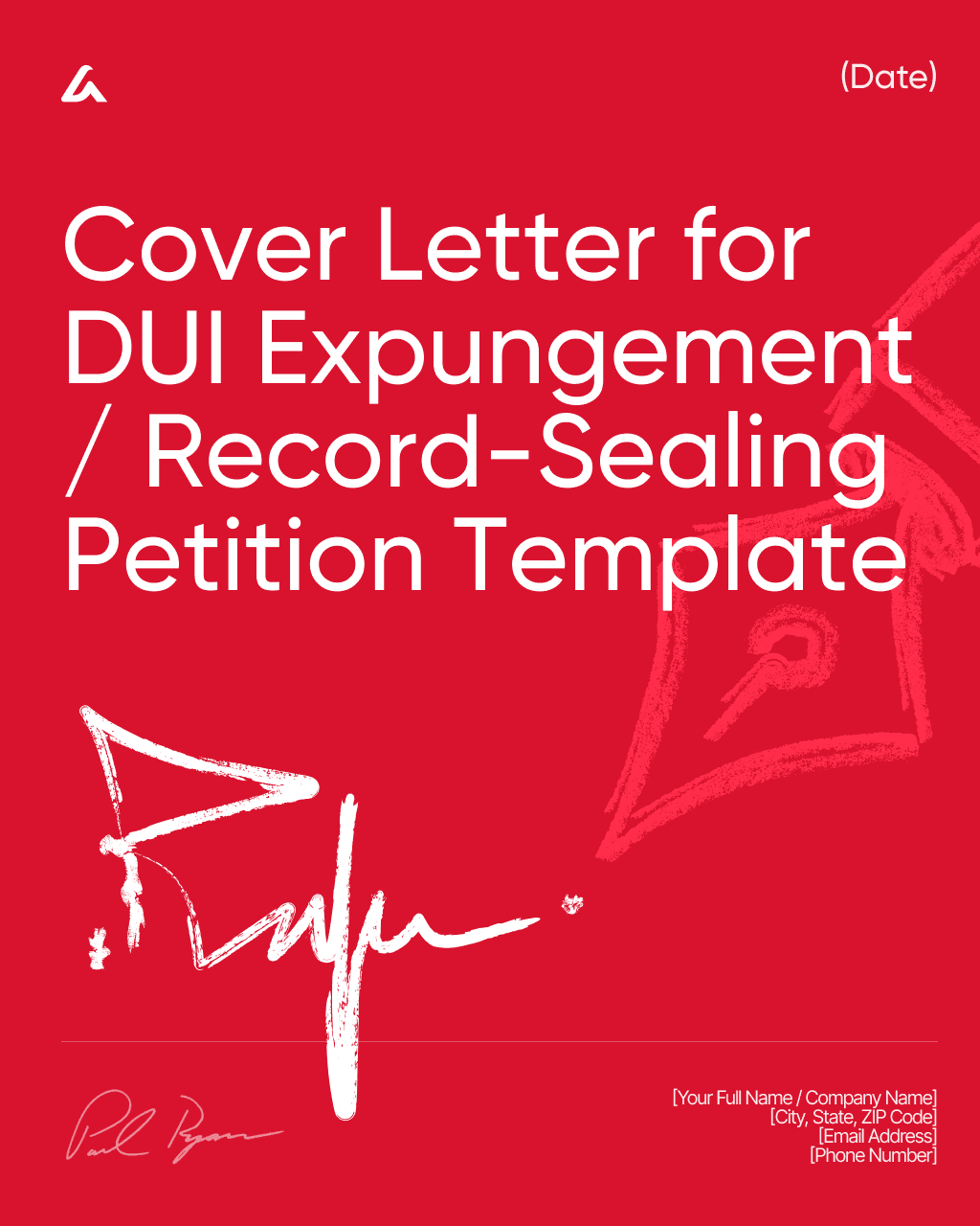 Cover Letter for DUI Expungement / Record-Sealing Petition Template
