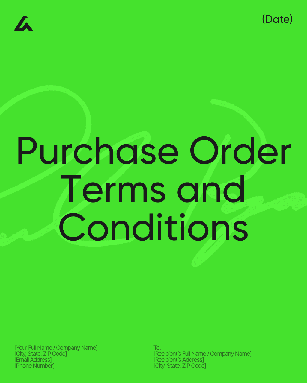 Purchase Order Terms and Conditions