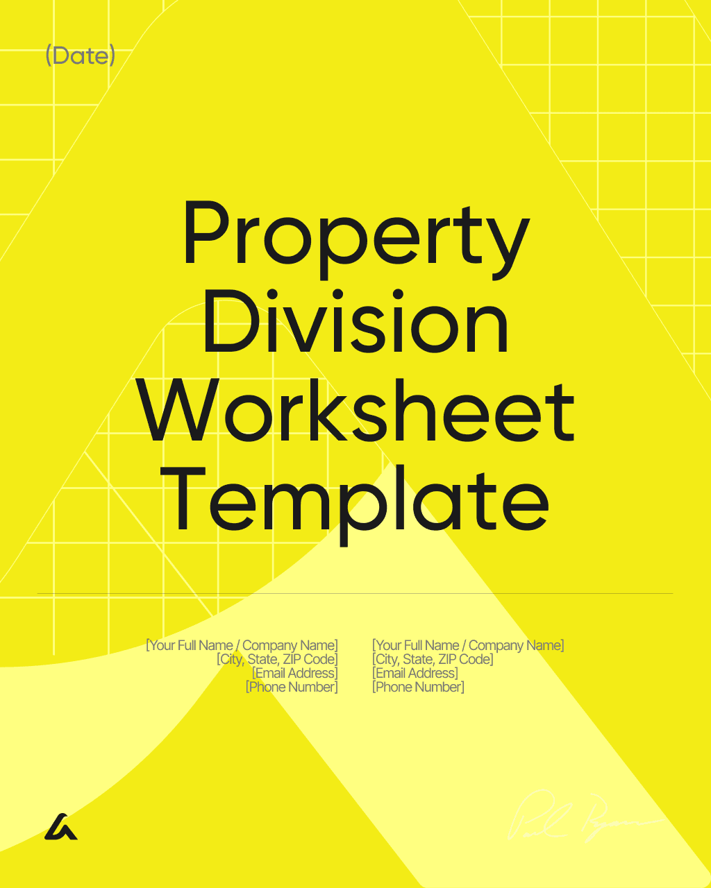 Property Division Worksheet Template