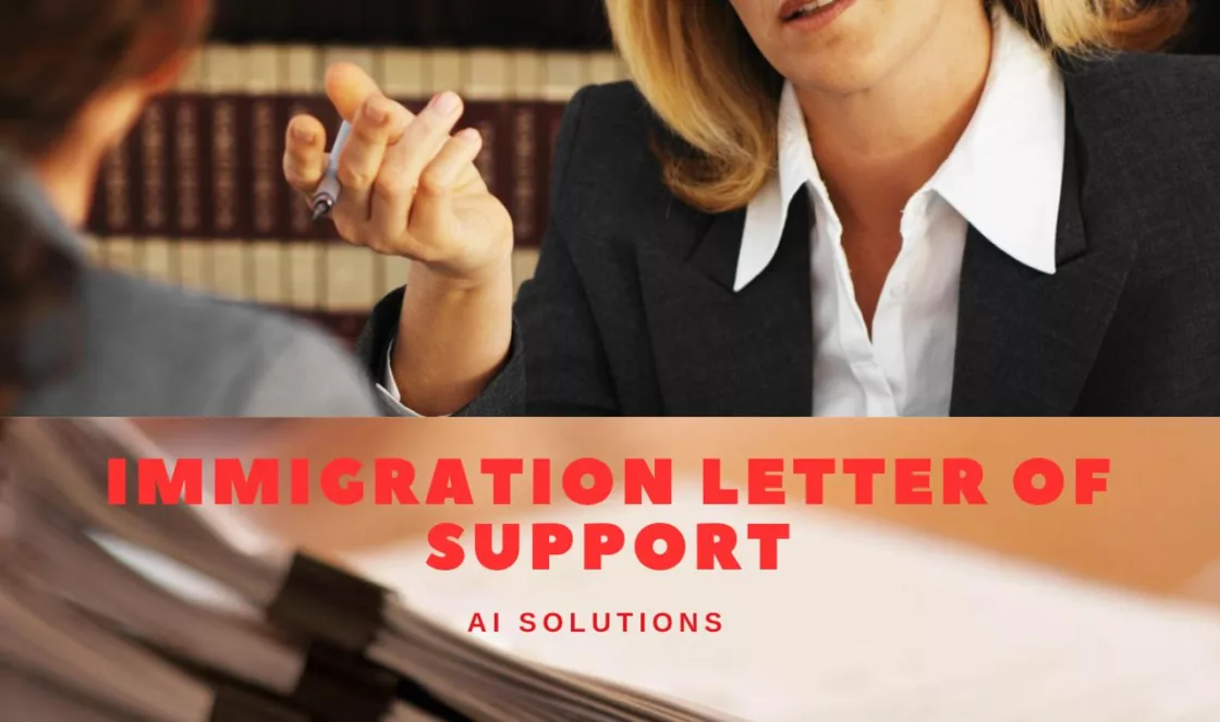 Immigration letter of support by AI Lawyer